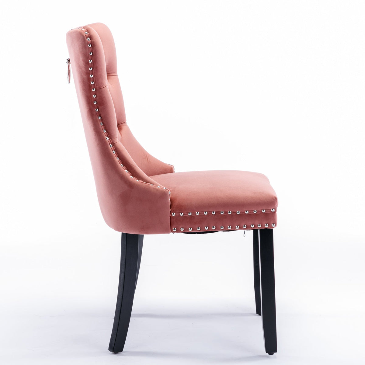 Two velvet cushioned bar stools (pink) - KiKiUMi