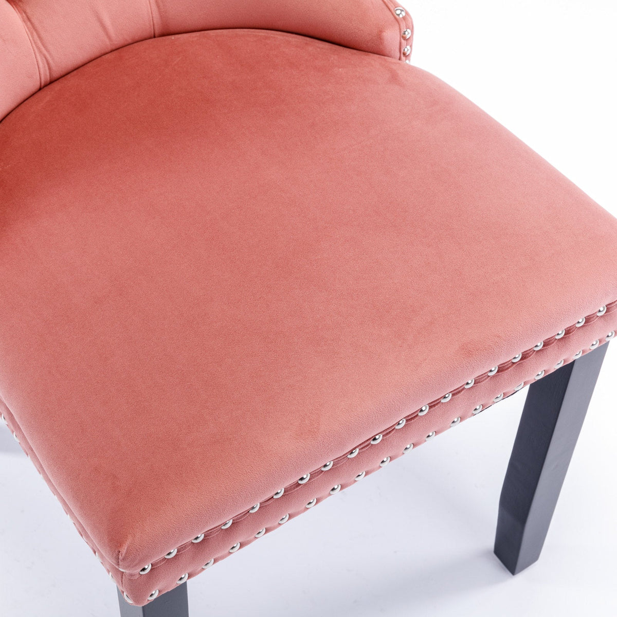 Two velvet cushioned bar stools (pink) - KiKiUMi