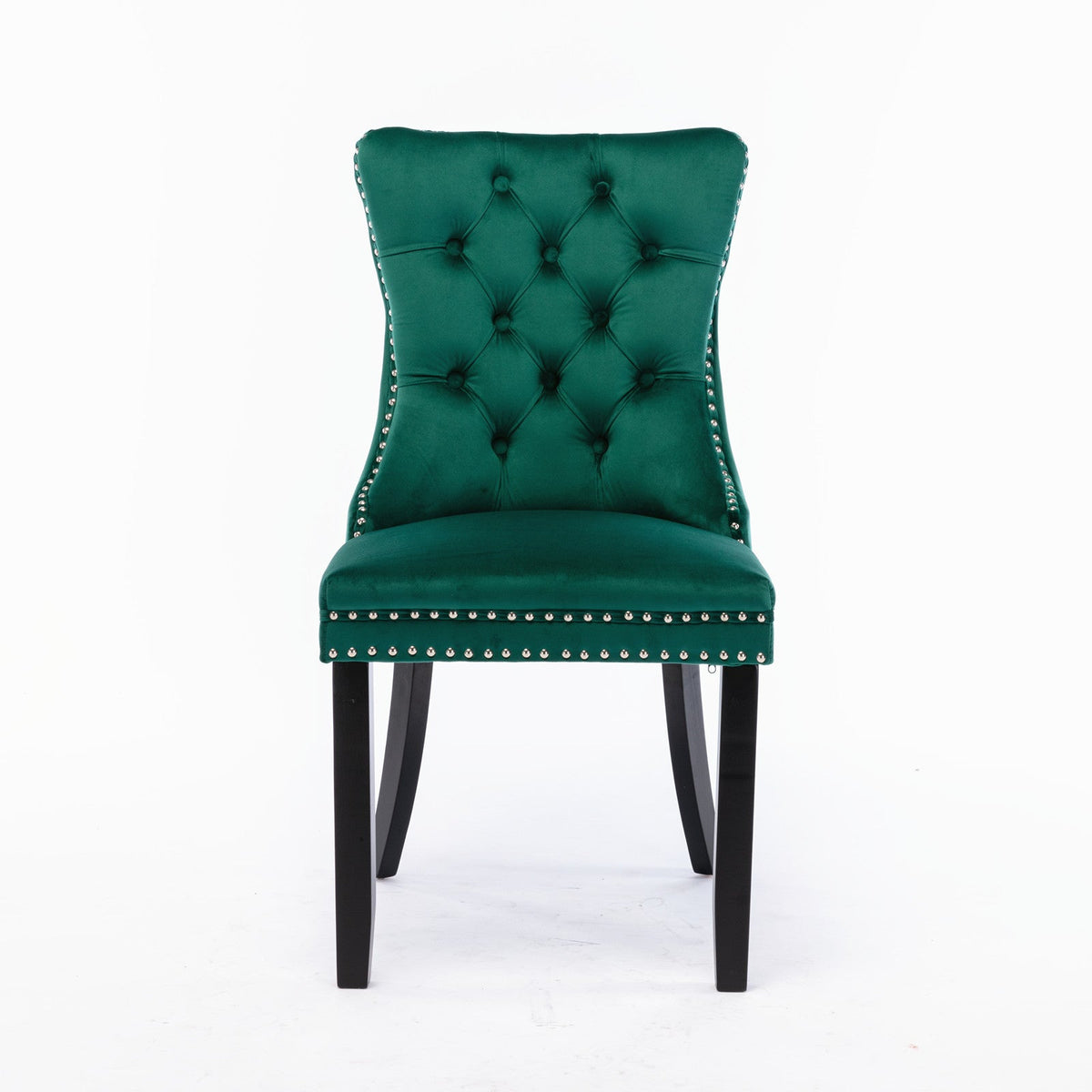 Two velvet upholstered bar stools (green) - KiKiUMi