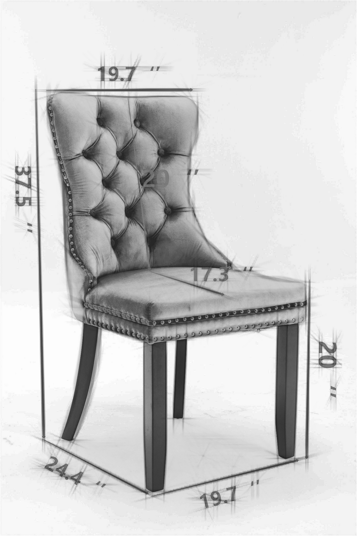 Two velvet upholstered bar stools (green) - KiKiUMi