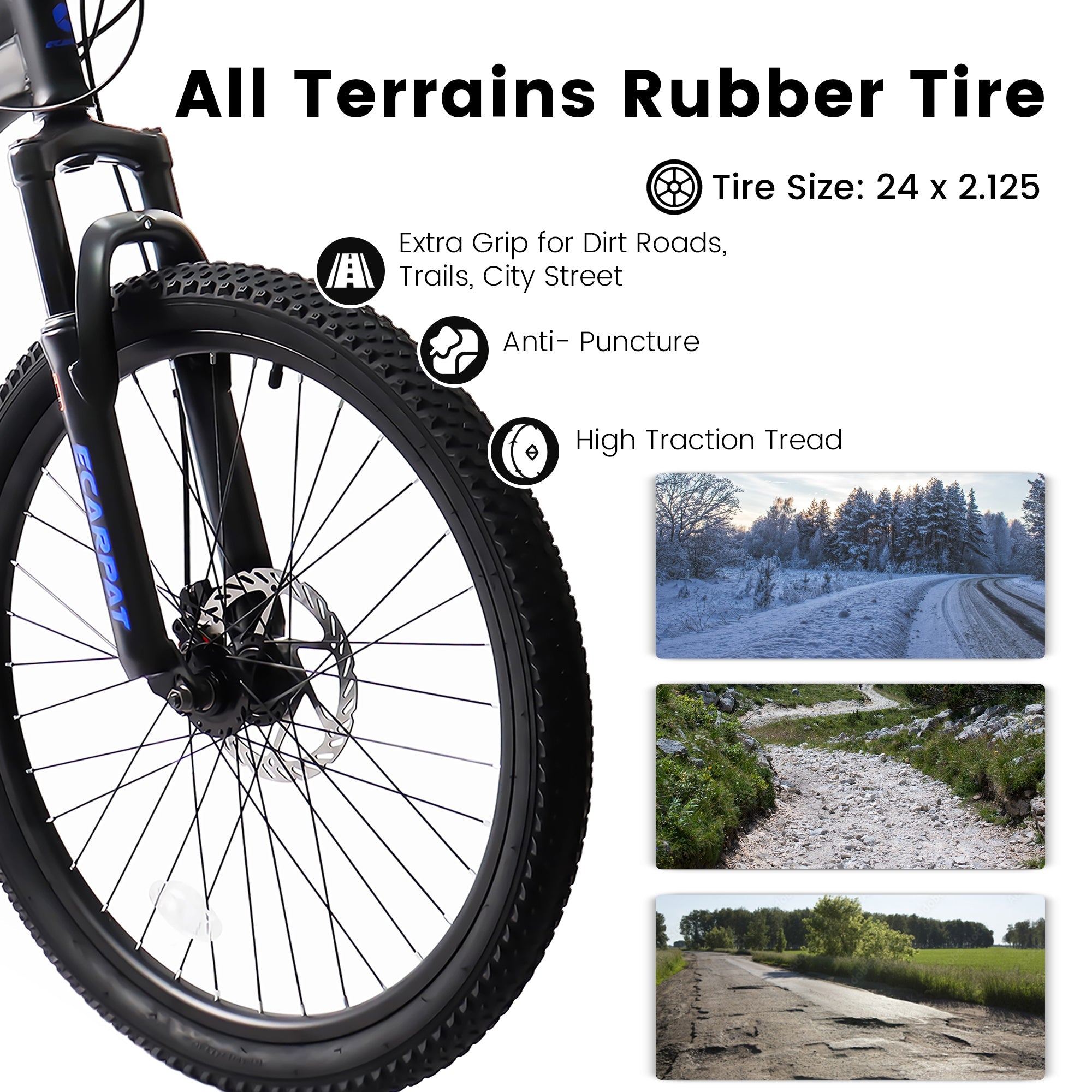 Unisex 24 - inch 21 - speed mountain bike - KiKiUMi