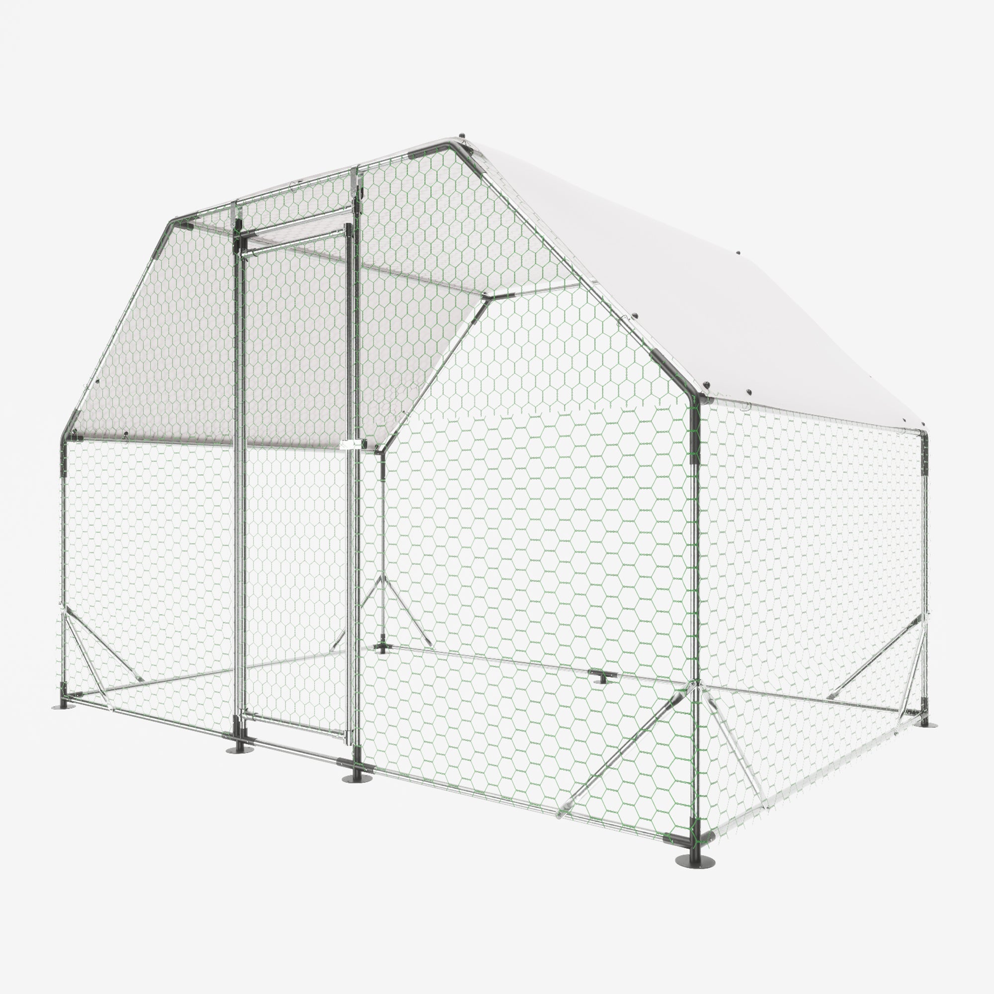 Walk - in waterproof metal poultry cage - KiKiUMi
