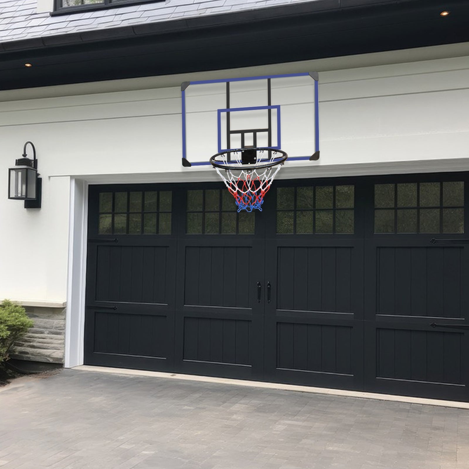Wall - mounted basketball hoop, 45 x 29 inch anti - drop back - KiKiUMi