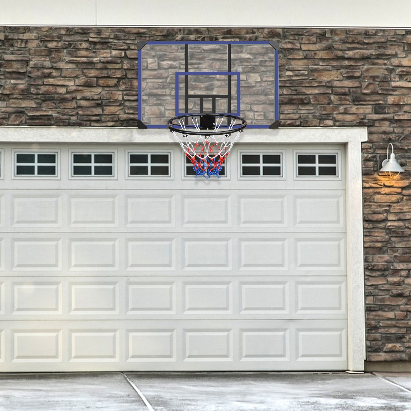 Wall - mounted basketball hoop, 45 x 29 inch anti - drop back - KiKiUMi