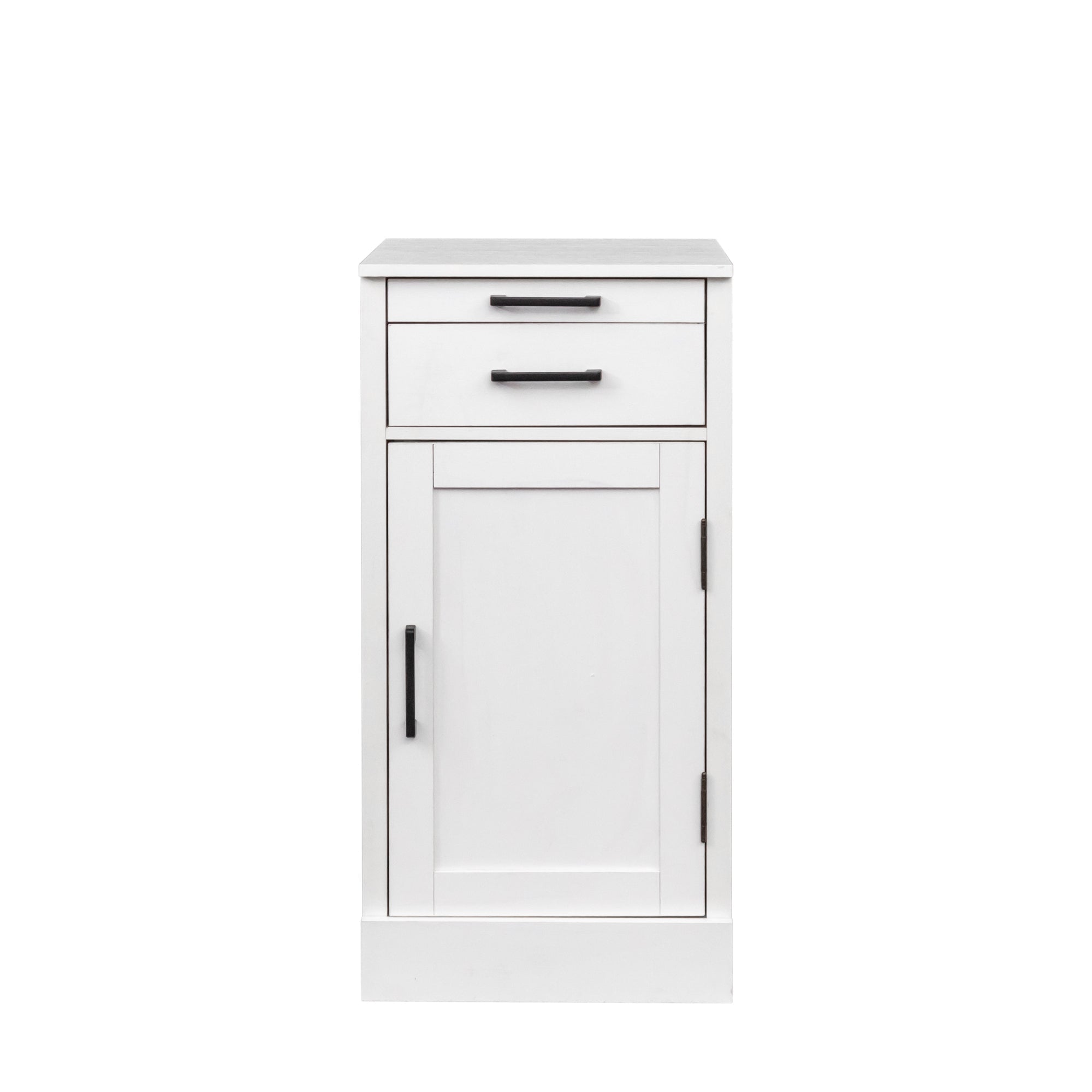 White color modular wine bar cabinet Buffet Cabinet with Hutch for Dining Room - KiKiUMi