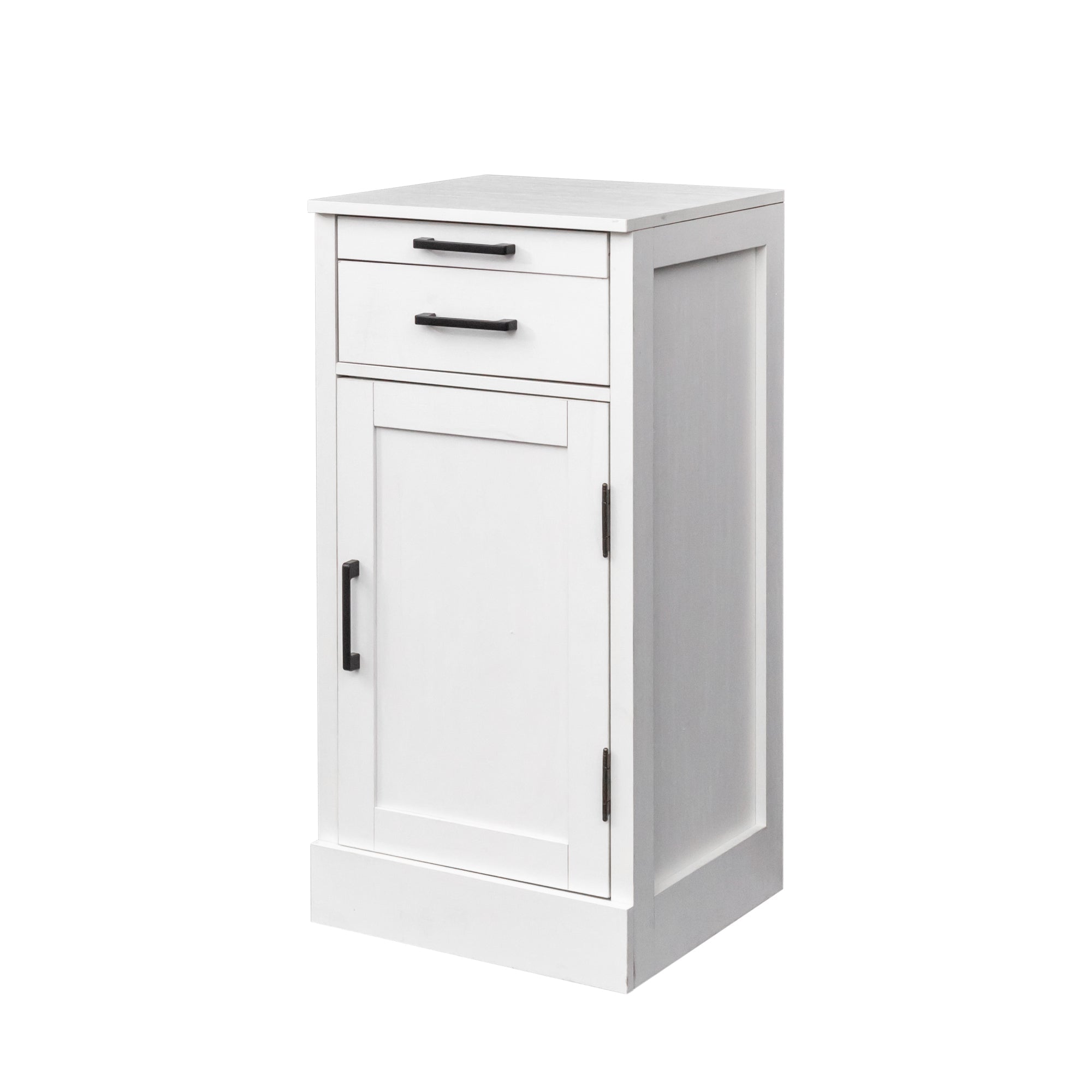 White color modular wine bar cabinet Buffet Cabinet with Hutch for Dining Room - KiKiUMi