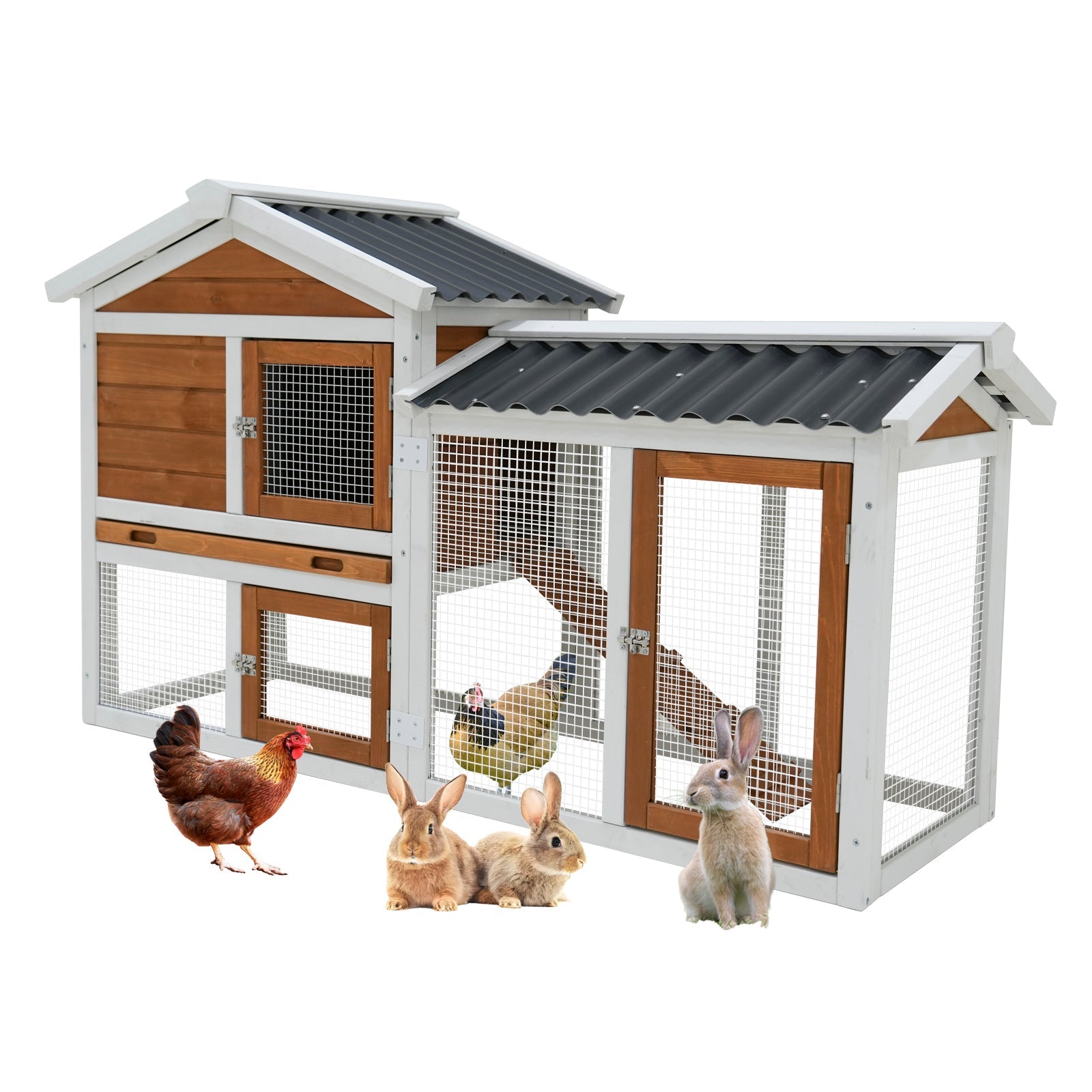 Wooden waterproof indoor and outdoor pet house - KiKiUMi